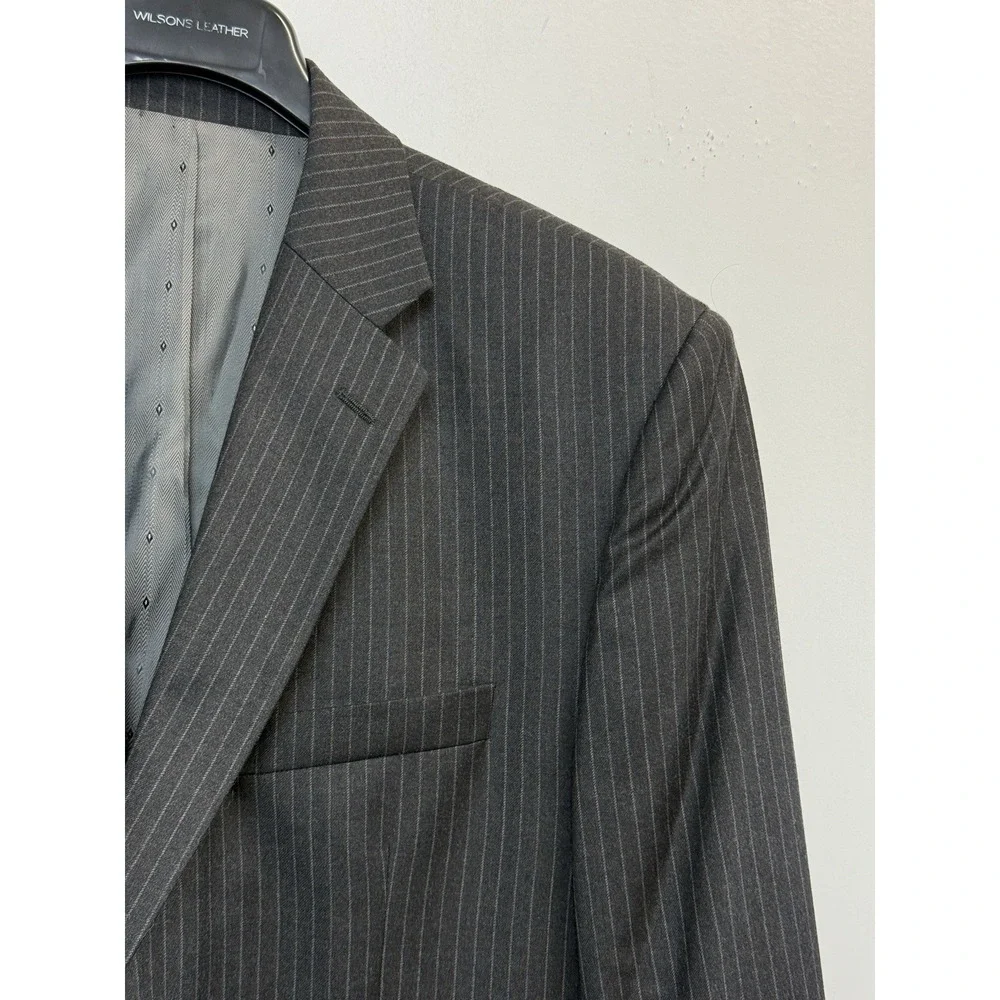 Joseph & Feiss Blazer Men's 44R Gray‎ Pinstripe 100% Wool Jacket